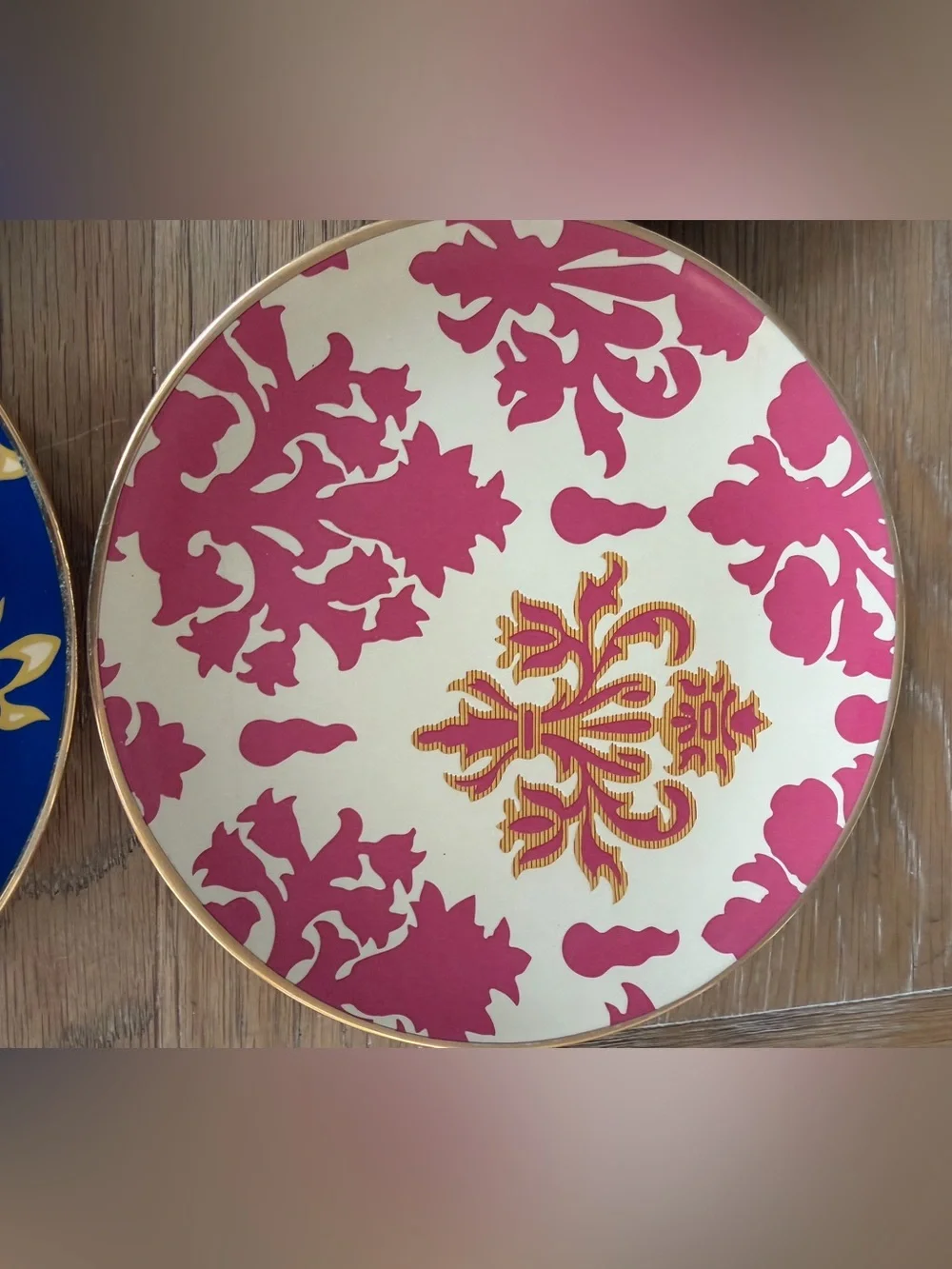 Tracy Reese decorative 7” Patterned Ceramic Plate Set of 4- Assorted